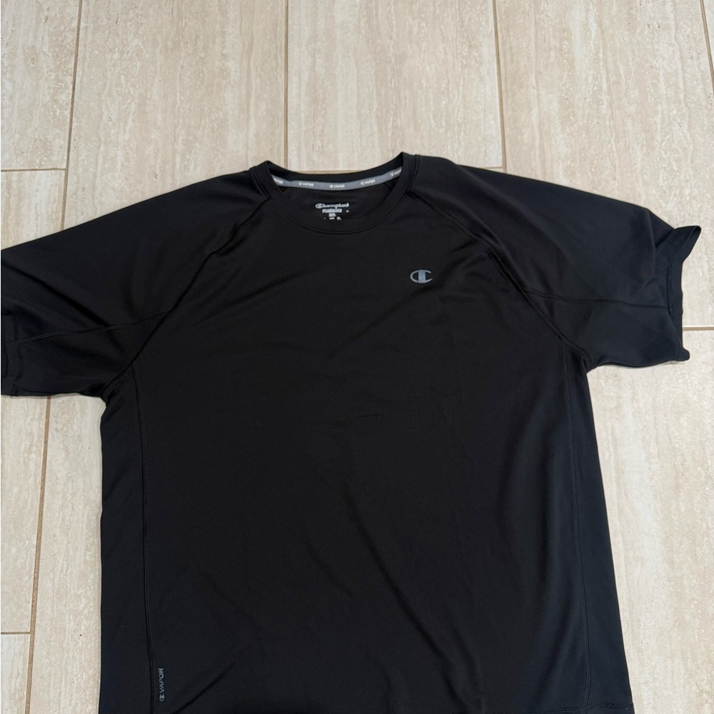 Champion Men's Black Athletic Tee